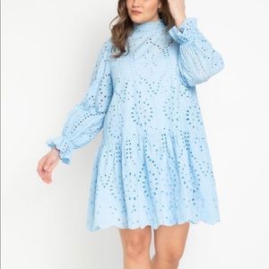 Blue Eyelet Dress | Eloquii